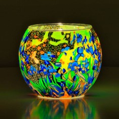 Irises - Glowing Globe Candle Holder