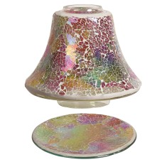 Jar Shade & Tray Set - Rainbow Crackle