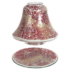 Jar Shade & Tray Set - Red and Gold