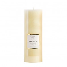 Large Shiny Pillar Candle - Vanilla