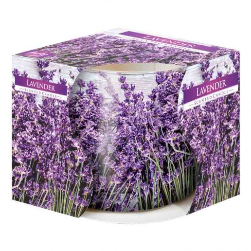 Lavender Print - Scented Candle in Glass Best Smelling Cheap Sale Discounts