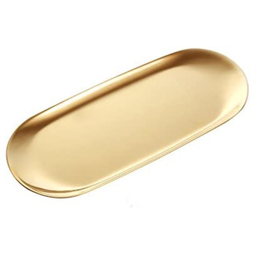 Candle Tray Long Gold