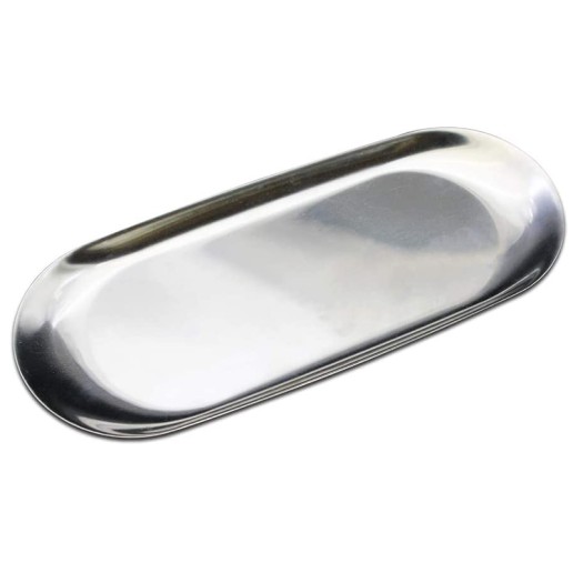 Candle Tray Long Silver