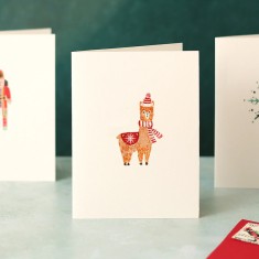 Louise Mulgrew Christmas Card Christmas Alpaca