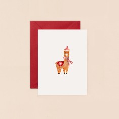 Louise Mulgrew Christmas Card Christmas Alpaca