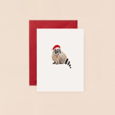 Louise Mulgrew Christmas Card Christmas Raccoon