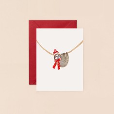 Louise Mulgrew Christmas Card Christmas Sloth