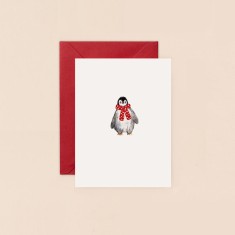 Louise Mulgrew Christmas Card Penguin and Scarf