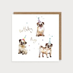 Louise Mulgrew Occasion Cards Birthday Pugs