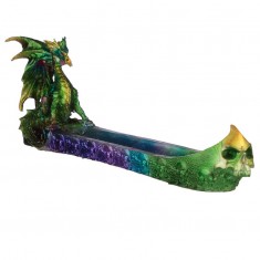 Metallic Rainbow Dragon Incense Ashcatcher angle