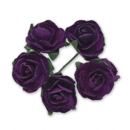 Miniature Tea Roses - Purple 15mm