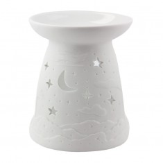 Moon & Stars - Porcelain Wax Burner side