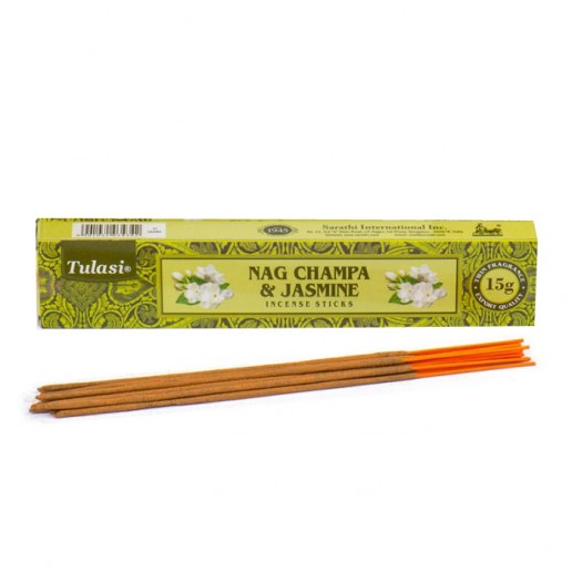 Nag Champa & Jasmine - Tulasi Hand rolled Incense Sticks packet