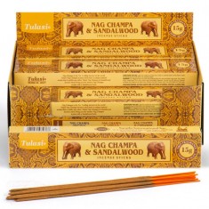 Nag Champa & Sandalwood - Tulasi Hand rolled Incrense Sticks