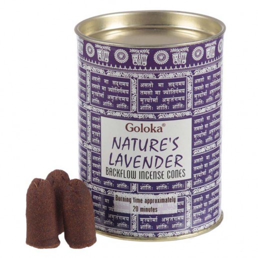 Natures Lavender - Goloka Backflow Incense Cones