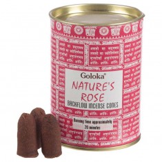 Natures Rose - Goloka Backflow Incense Cones
