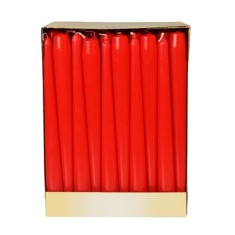 Non-Drip Taper Candles 50pk - Red