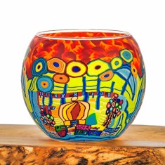 Orange Village - Glowing Globe Candle Holder