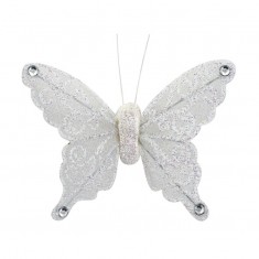 Organza Butterfly with Clip White