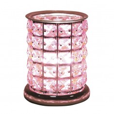 Pink Crystal - Electric Wax Melt Burner lit