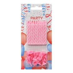 Pink - Set of 20 Birthday Candles