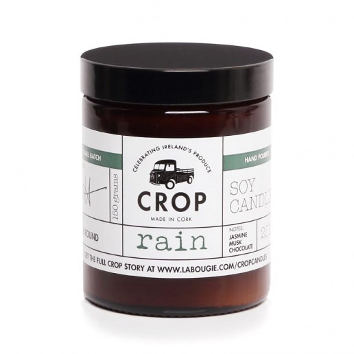 Rain - Crop Soy Wax Candle in Brown Jar