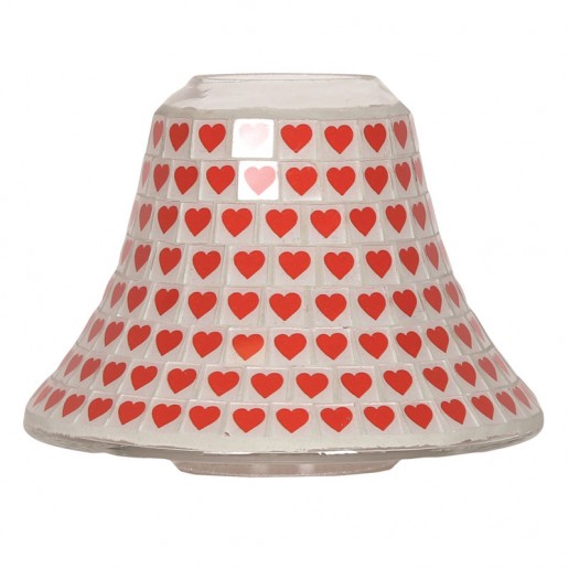 Red Heart Yankee Candle Jar Lamp Shade