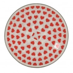Red Heart Yankee Candle Jar Plate