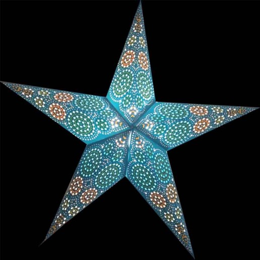'Rondo' Turquoise - Small Paper Star Light