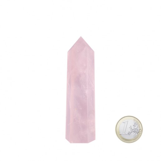 Rose Quartz Point Healing Crystal Wand