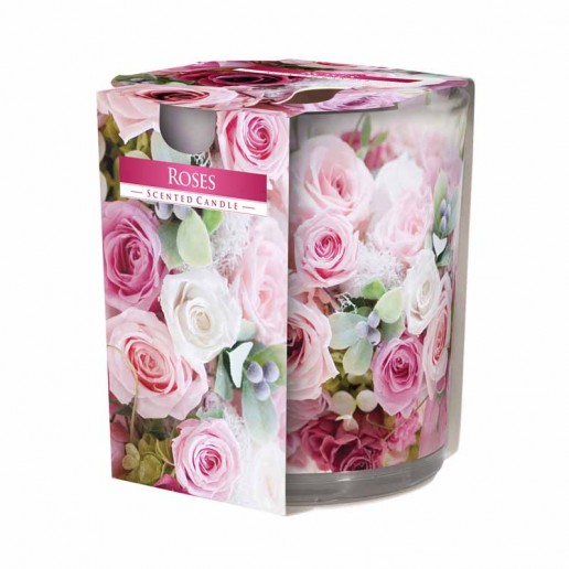 Roses - Scented Candle in Glass