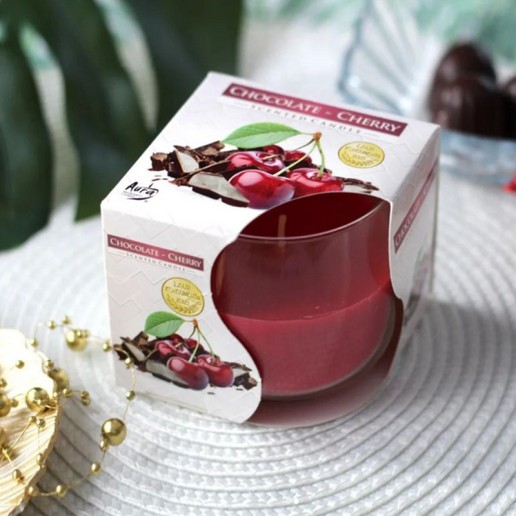 Scented Candles in Plain Glass - Chocolate Cherry