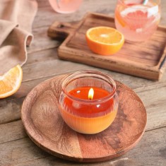 Scented Candles in Plain Glass - Neroli Amber