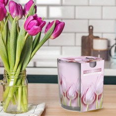 Scented Candles in Printed Glass - Floral Happiness