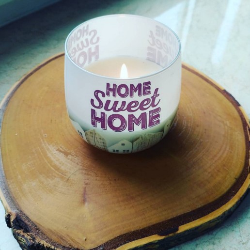Scented Candles in Printed Glass - Home Sweet Home