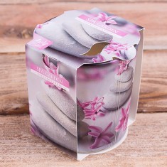 Scented Candles in Printed Glass - Spa Garden