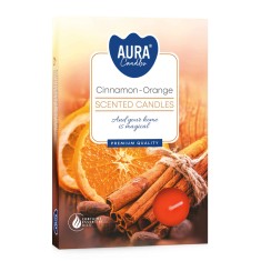 Scented Tea Lights 6pk - Cinnamon - Orange