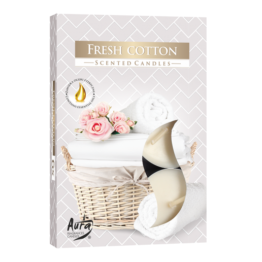 Scented Tea Lights 6 pk - Fresh Cotton