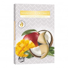 Scented Tea Lights 6pk - Mango - Coconut