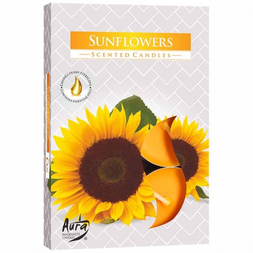 Scented Tea Lights 6pk - Sunflowers