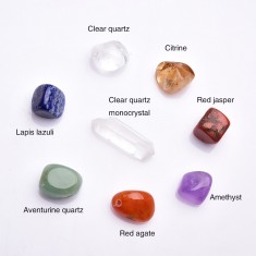Seven Chakras 8pc Set Gemstones Healing Crystals