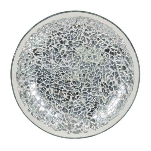 Silver Lustre Yankee Candle Jar Plate