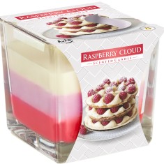 Raspberry Cloud - Triple Layered Scented Candle in Glass