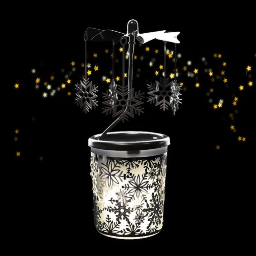 Snowflake - Spinning Tea Light Candle Holder