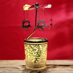 spinning rotary tea light holders