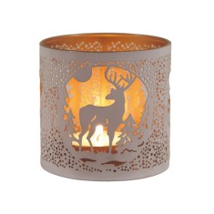 Stag - 3 in 1 Tealight Wax Melter and Candle Holder White Silhouette