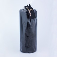 Stag Black Small Pillar Candle wrapped
