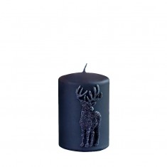 Stag Black Small Pillar Candle