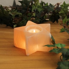 Star - Himalayan Salt Tea Light Candle Holder