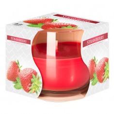 Strawberry - Scented Candle in Glass Best Smelling Cheap Sale Discounts